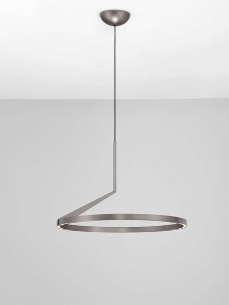 Nova Luce LED Pendelleuchte Tilia dimmbar 31W CCT warm-/neutralweiss 2700/3000/4000K Nickel matt Aluminium Ø60cm 9088139