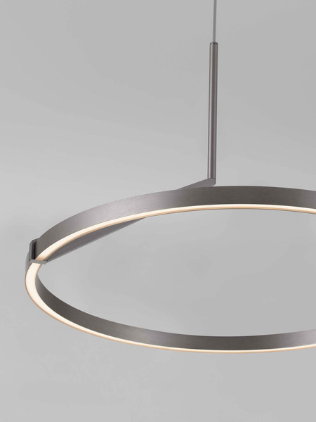 Nova Luce LED Pendelleuchte Tilia dimmbar 31W CCT warm-/neutralweiss 2700/3000/4000K Nickel matt Aluminium Ø60cm 9088139
