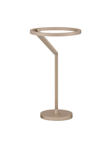 Nova Luce LED Tischleuchte Tilia dimmbar 16W warmweiss 3000K Champagnergold Aluminium Ø22cm 9088140