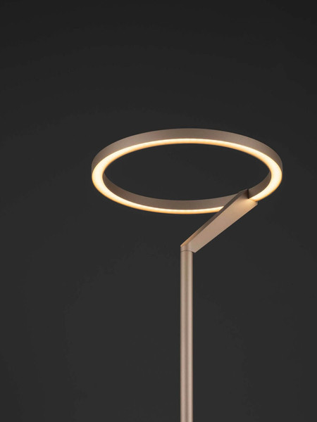 Nova Luce LED Tischleuchte Tilia dimmbar 16W warmweiss 3000K Champagnergold Aluminium Ø22cm 9088140