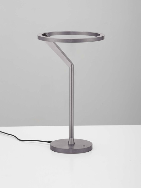 Nova Luce LED Tischleuchte Tilia dimmbar 16W warmweiss 3000K Nickel matt Aluminium Ø22cm 9088141