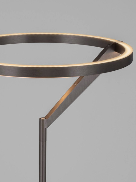 Nova Luce LED Stehleuchte Tilia dimmbar 26W warmweiss 3000K Nickel matt Aluminium 168cm 9088143