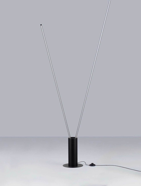 Nova Luce LED Stehleuchte Kimolia 49W warmweiss 3000K Schwarz Aluminium 181cm 9088145