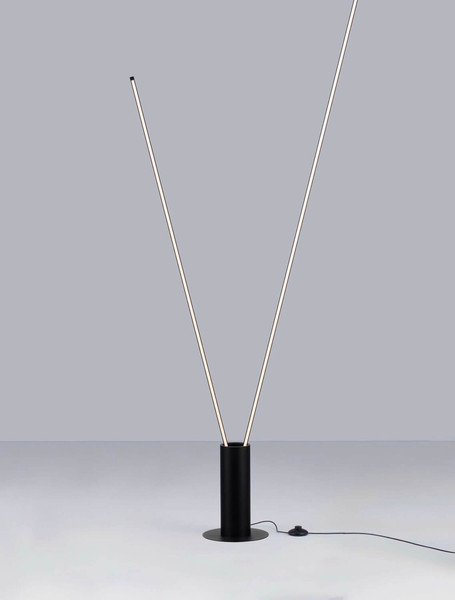 Nova Luce LED Stehleuchte Kimolia 49W warmweiss 3000K Schwarz Aluminium 181cm 9088145