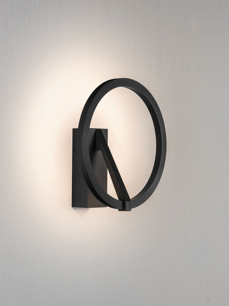 Nova Luce LED Wandleuchte Tilia 10W CCT warm-/neutralweiss 2700/3000/4000K Schwarz Aluminium Ø22cm 9088146