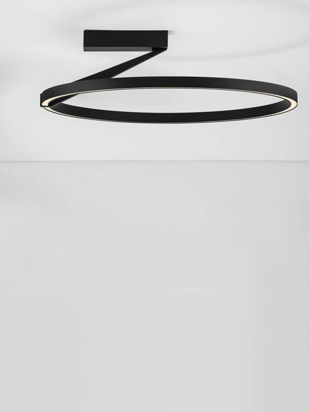 Nova Luce LED Deckenleuchte Tilia dimmbar 38W CCT warm-/neutralweiss 2700/3000/4000K Schwarz Aluminium Ø60cm 9088147