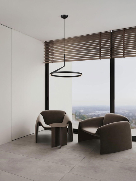 Nova Luce LED Pendelleuchte Tilia dimmbar 31W CCT warm-/neutralweiss 2700/3000/4000K Schwarz Aluminium Ø60cm 9088148