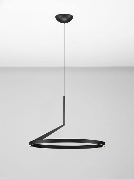 Nova Luce LED Pendelleuchte Tilia dimmbar 31W CCT warm-/neutralweiss 2700/3000/4000K Schwarz Aluminium Ø60cm 9088148