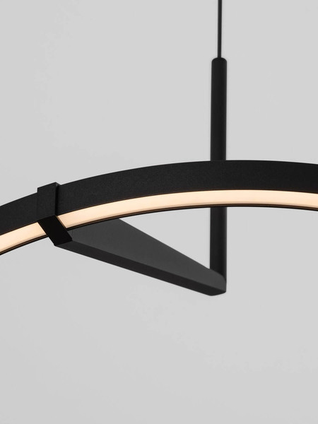 Nova Luce LED Pendelleuchte Tilia dimmbar 31W CCT warm-/neutralweiss 2700/3000/4000K Schwarz Aluminium Ø60cm 9088148
