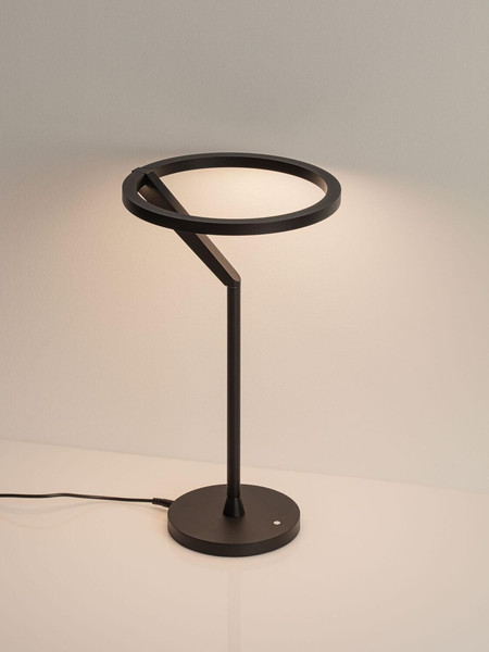 Nova Luce LED Tischleuchte Tilia dimmbar 16W warmweiss 3000K Schwarz Aluminium Ø22cm 9088149