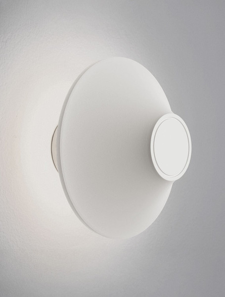 Nova Luce LED Außen-Wandleuchte Alux 11W warmweiss 3000K IP54 salzwasserfest Weiß Aluminium Ø16cm 9136407