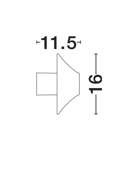 Nova Luce LED Außen-Wandleuchte Alux 11W warmweiss 3000K IP54 salzwasserfest Weiß Aluminium Ø16cm 9136407