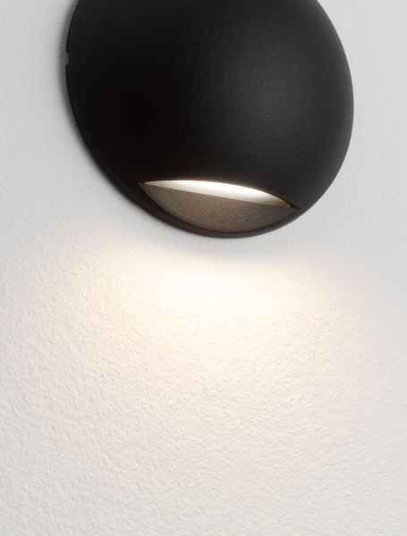 Nova Luce LED Außen-Wandleuchte Passo 3W warmweiss 3000K IP65 salzwasserfest Schwarz Aluminium Ø12cm 9136410
