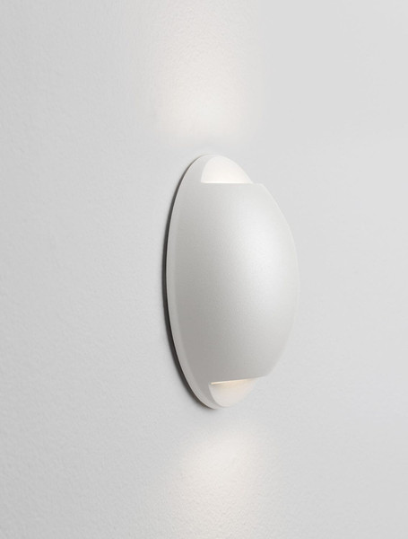 Nova Luce LED Außen-Wandleuchte Passo 4W warmweiss 3000K IP65 salzwasserfest Weiß Aluminium Ø12cm 9136414
