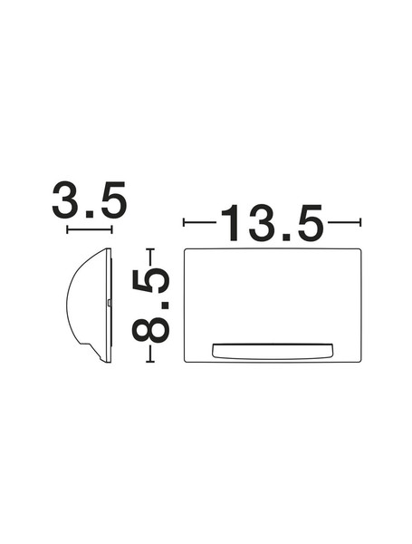 Nova Luce LED Außen-Wandleuchte Sub 5W warmweiss 3000K IP65 salzwasserfest Cortenstahl Aluminium 13,5x8,5cm 9136418