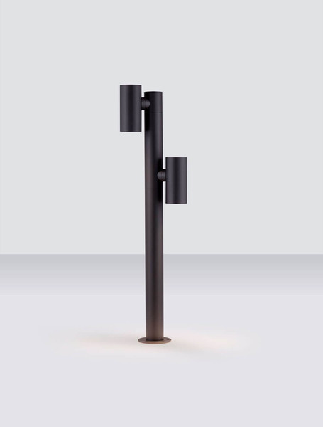 Nova Luce LED Wegeleuchte Pec schwenkbar 13W warmweiss 3000K IP65 salzwasserfest Schwarz Aluminium 90cm 9136421