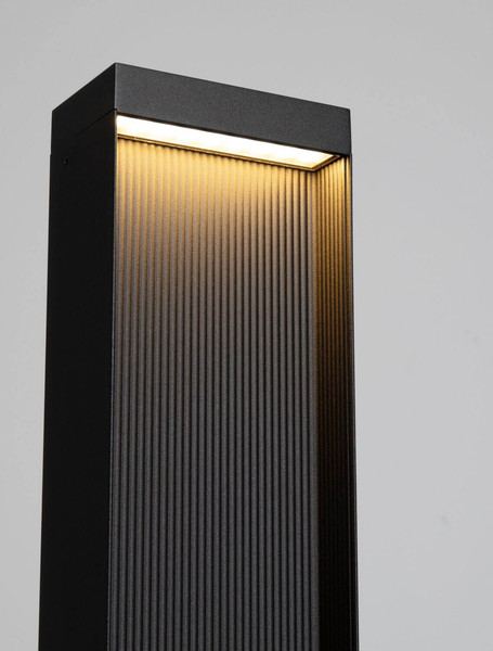 Nova Luce LED Wegeleuchte Alley 8W warmweiss 3000K IP65 salzwasserfest Anthrazit Aluminium 70cm 9136424