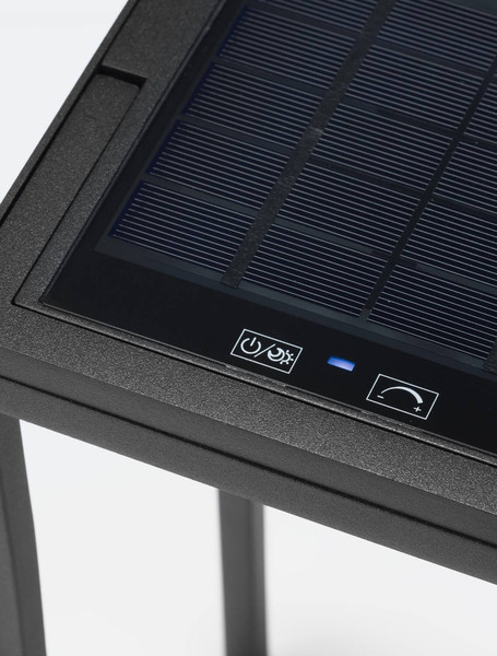 Nova Luce LED Akku-Stehleuchte Tegolo dimmbar 2W warmweiss 3000K USB IP54 Anthrazit Aluminium 39cm 9136431