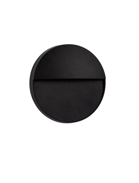 Nova Luce LED Außen-Wandleuchte Rodix 5W warmweiss 3000K IP54 salzwasserfest Schwarz Aluminium Ø16cm 9136437