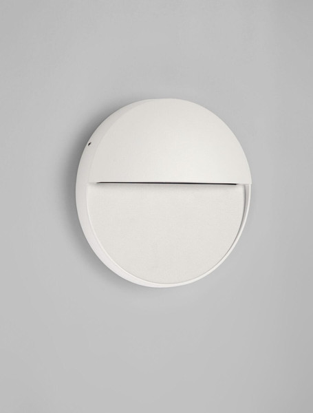 Nova Luce LED Außen-Wandleuchte Rodix 5W warmweiss 3000K IP54 salzwasserfest Weiß Aluminium Ø16cm 9136438