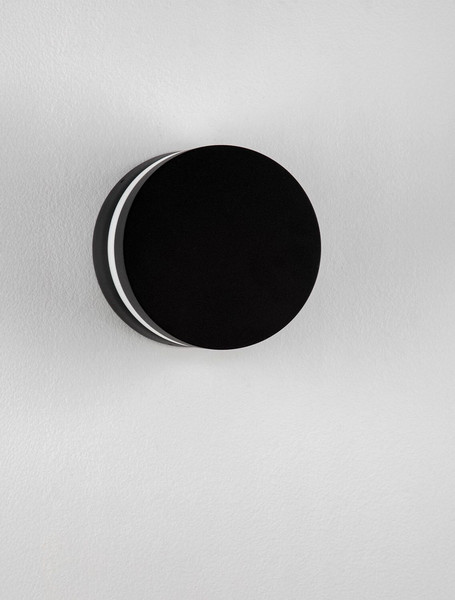 Nova Luce LED Außen-Wandleuchte Airy 8W warmweiss 3000K IP54 salzwasserfest Schwarz Aluminium Ø15cm 9136443