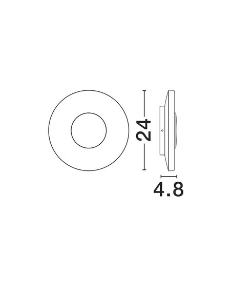 Nova Luce LED Außen-Wandleuchte Cico 12W warmweiss 3000K IP65 salzwasserfest Schwarz Aluminium Ø24cm 9136446