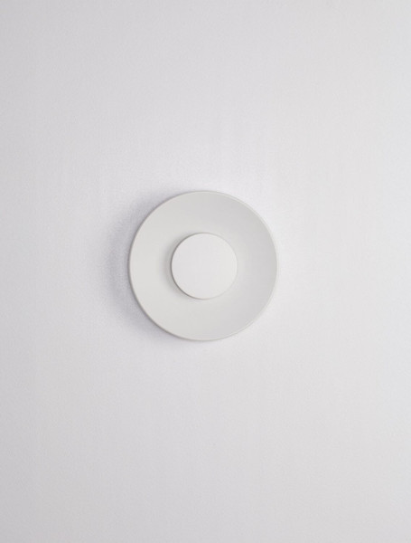 Nova Luce LED Außen-Wandleuchte Cico 12W warmweiss 3000K IP65 salzwasserfest Weiß Aluminium Ø24cm 9136447