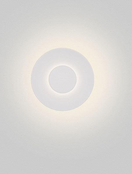 Nova Luce LED Außen-Wandleuchte Cico 12W warmweiss 3000K IP65 salzwasserfest Weiß Aluminium Ø24cm 9136447