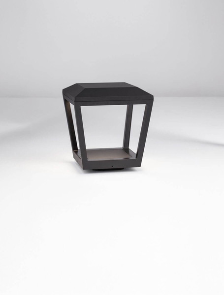 Nova Luce LED Sockelleuchte Opu 24W warmweiss 3000K IP65 salzwasserfest Anthrazit Aluminium 26cm 9136448