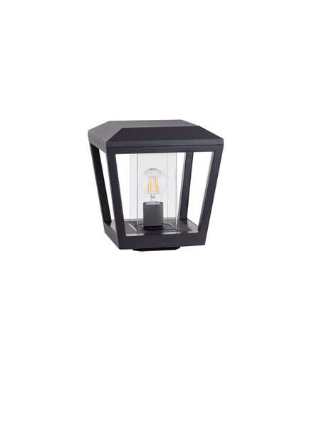 Nova Luce Sockelleuchte Opu E27 IP54 salzwasserfest Anthrazit Aluminium 26cm 9136449