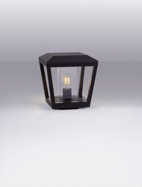 Nova Luce Sockelleuchte Opu E27 IP54 salzwasserfest Anthrazit Aluminium 26cm 9136449