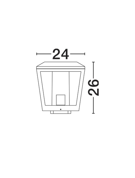 Nova Luce Sockelleuchte Opu E27 IP54 salzwasserfest Anthrazit Aluminium 26cm 9136449