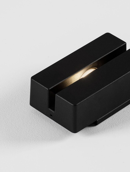 Nova Luce LED Fassadenleuchte Dio 4W warmweiss 3000K IP65 Schwarz Aluminium 15,5x8,5cm 9136450