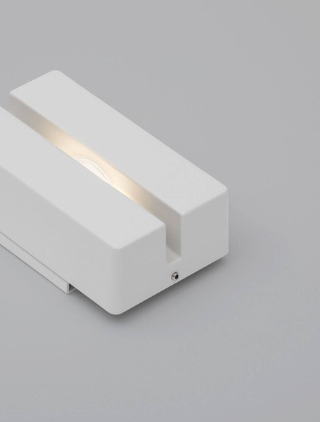 Nova Luce LED Fassadenleuchte Dio 4W warmweiss 3000K IP65 Weiß Aluminium 15,5x8,5cm 9136451