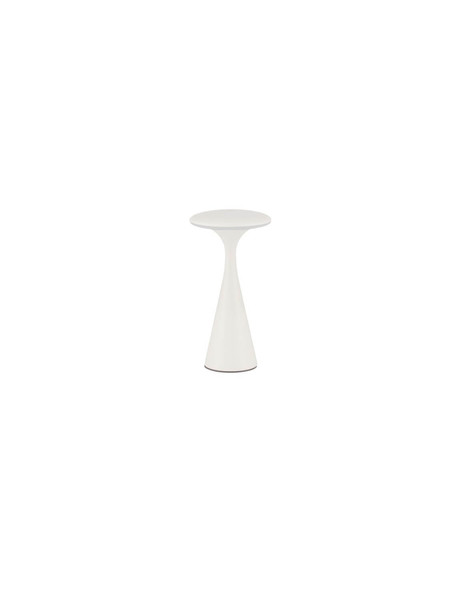 Nova Luce LED Akku-Tischleuchte Grigio dimmbar 2W CCT extra-warm-/warmweiss 2200/2700/3000K IP54 Weiß Aluminium Ø10cm 9136453