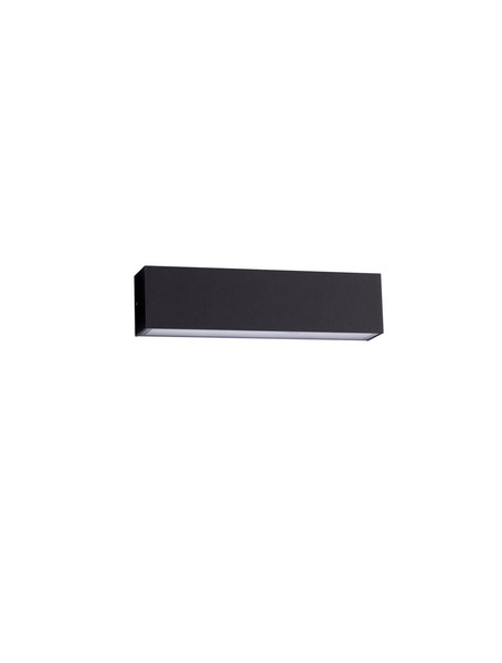 Nova Luce LED Außen-Wandleuchte Allure 22W warmweiss 3000K IP65 salzwasserfest Schwarz Aluminium 26x6,5cm 9136456