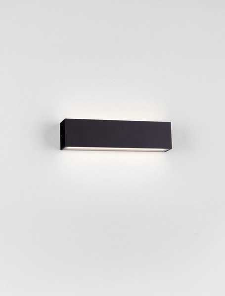 Nova Luce LED Außen-Wandleuchte Allure 22W warmweiss 3000K IP65 salzwasserfest Schwarz Aluminium 26x6,5cm 9136456