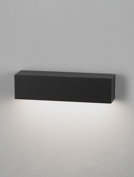Nova Luce LED Außen-Wandleuchte Allure 8W warmweiss 3000K IP65 salzwasserfest Schwarz Aluminium 22x6cm 9136458