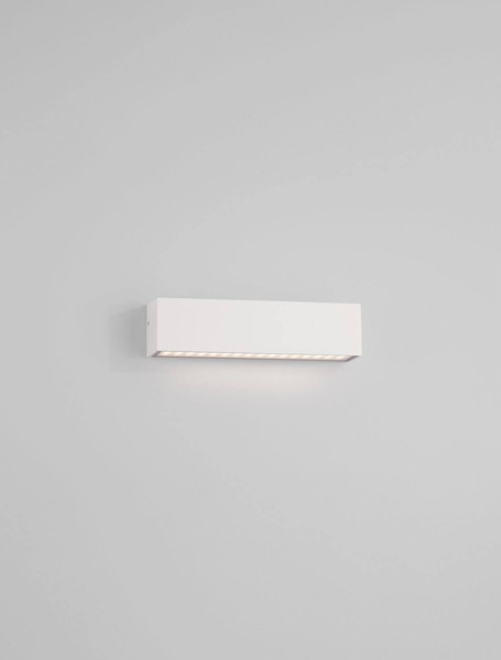 Nova Luce LED Außen-Wandleuchte Allure 8W warmweiss 3000K IP65 salzwasserfest Weiß Aluminium 22x6cm 9136459