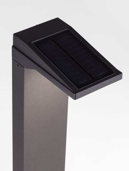 Nova Luce LED Solar-Wegeleuchte Tek 1W warmweiss 3000K Bewegungsmelder IP54 Schwarz Aluminium 65cm 9136461
