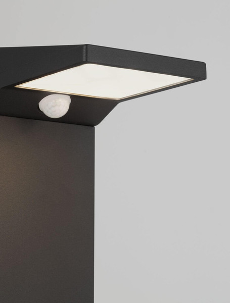 Nova Luce LED Solar-Wegeleuchte Tek 1W warmweiss 3000K Bewegungsmelder IP54 Schwarz Aluminium 65cm 9136461