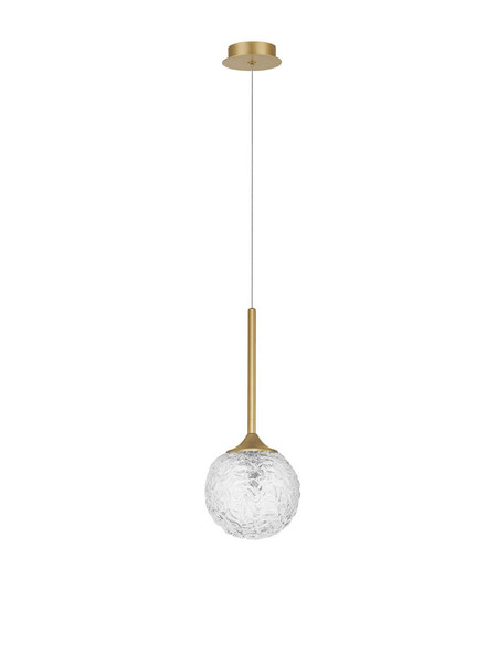 Nova Luce Pendelleuchte Mirano G9 Messinggold Stahl Glas Ø15cm 9160211