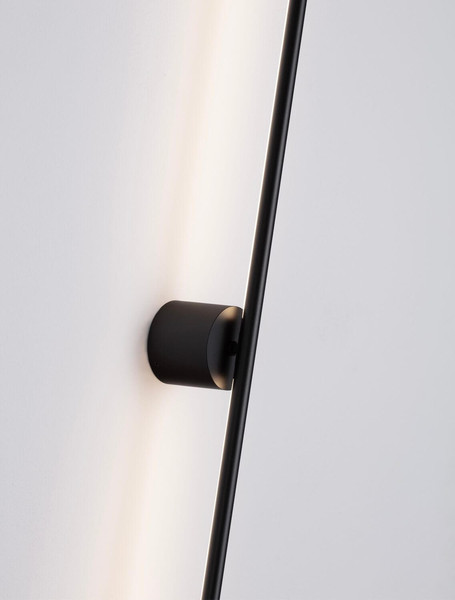 Nova Luce LED Wandleuchte Cretel 15W warmweiss 3000K IP44 Schwarz Aluminium 90x8cm 9172871