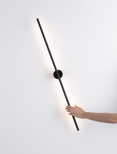 Nova Luce LED Wandleuchte Cretel 15W warmweiss 3000K IP44 Schwarz Aluminium 90x8cm 9172871