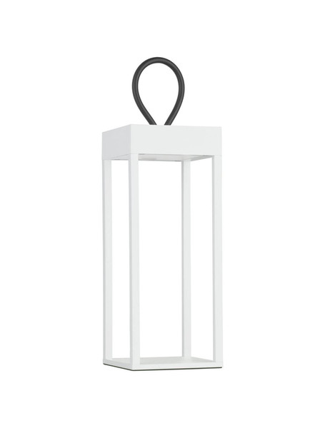 Nova Luce LED Akku-Stehleuchte Lucia dimmbar 4W warmweiss 3000K USB IP54 salzwasserfest Weiß Aluminium 30cm 9176103