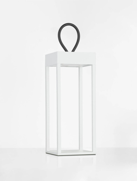Nova Luce LED Akku-Stehleuchte Lucia dimmbar 4W warmweiss 3000K USB IP54 salzwasserfest Weiß Aluminium 30cm 9176103