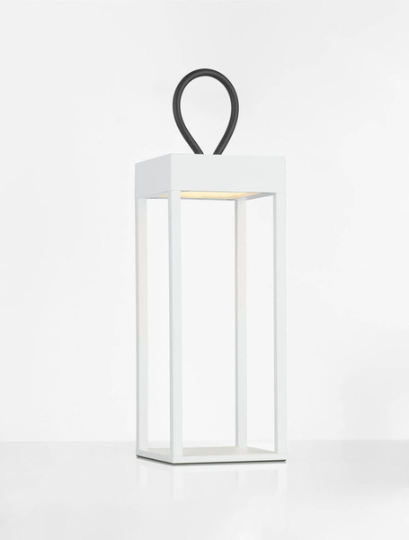 Nova Luce LED Akku-Stehleuchte Lucia dimmbar 4W warmweiss 3000K USB IP54 salzwasserfest Weiß Aluminium 30cm 9176103