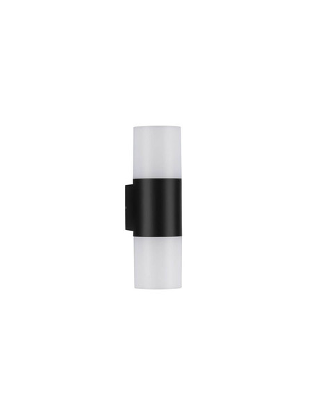 Nova Luce LED Außen-Wandleuchte Paul 10W warmweiss 3000K IP65 salzwasserfest Schwarz Aluminium Ø8,5cm 9176106