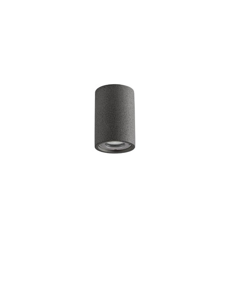 Nova Luce Außen-Wandleuchte Par GU10 IP65 salzwasserfest Schwarz Beton Ø9cm 9186181