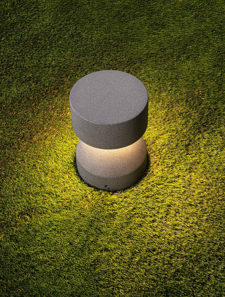 Nova Luce LED Sockelleuchte Lua 12W warmweiss 3000K IP65 salzwasserfest Schwarz Beton 22cm 9186184